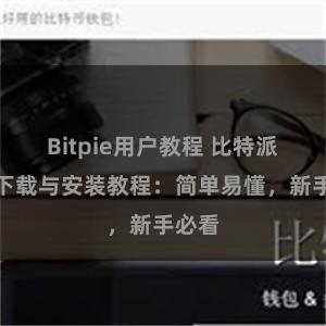 Bitpie用户教程 比特派钱包下载与安装教程：简单易懂，新手必看