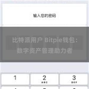 比特派用户 Bitpie钱包：数字资产管理助力者