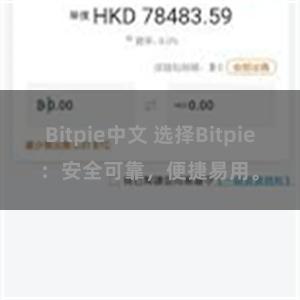 Bitpie中文 选择Bitpie：安全可靠，便捷易用。