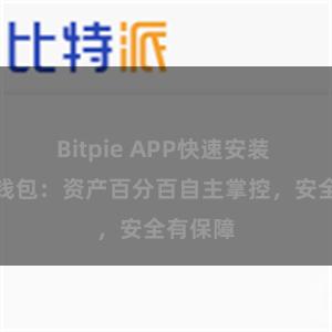 Bitpie APP快速安装 比特派钱包：资产百分百自主掌控，安全有保障