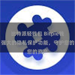 比特派轻钱包 Bitpie钱包：强大的隐私保护功能，守护您的资产