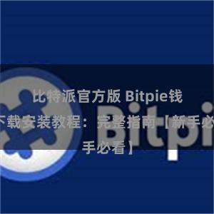 比特派官方版 Bitpie钱包下载安装教程：完整指南【新手必看】