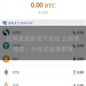 比特派最新官方钱包 比特派钱包：分布式治理教程