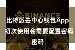 比特派去中心钱包App  初次使用会需要配置密码
